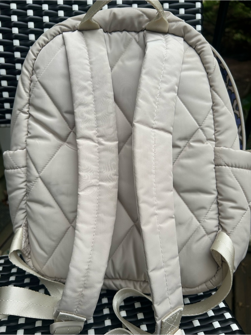 Vera Bradley Quilted Light Beige Backpack